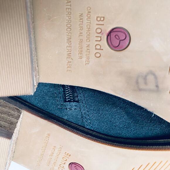 Blondo Women's 7.5 Gray Suede Leather Bootie Waterproof - Picture 7 of 9